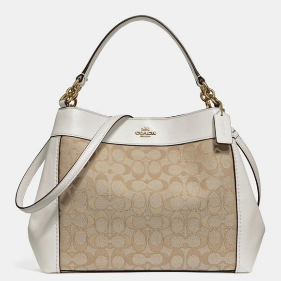 Coach Handbags - NWT Coach small Lexy Shoulder Bag, chalk